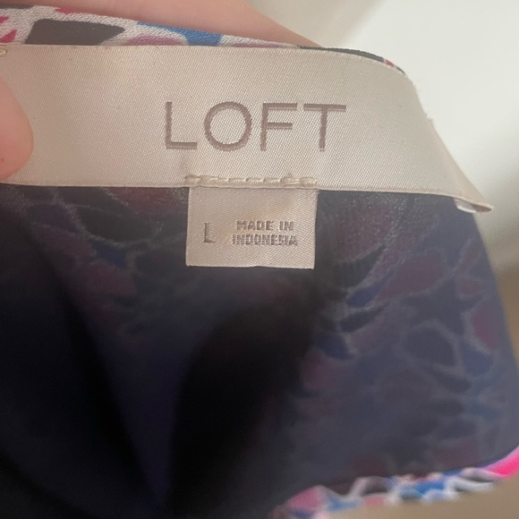 LOFT Mosaic camisole tank size large - Picture 3 of 4